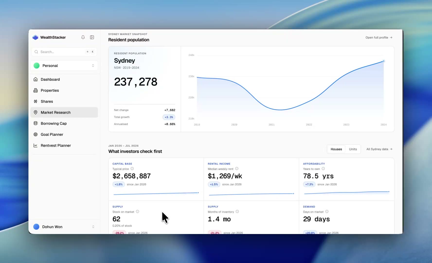 Market research screen